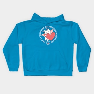 I have a 'claw'some relationship with my cat. Kids Hoodie